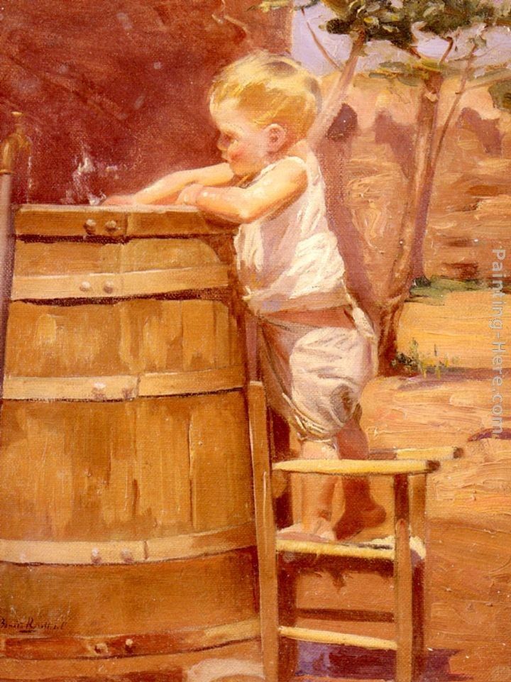 Benito Rebolledo Correa A Boy At A Water Barrel